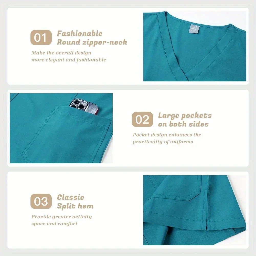 جديد مستشفى فرك الدعاوى ممرضة موحدة النساء الملابس للطبيب فرك مجموعة الجمال ملابس العمل السراويل العليا