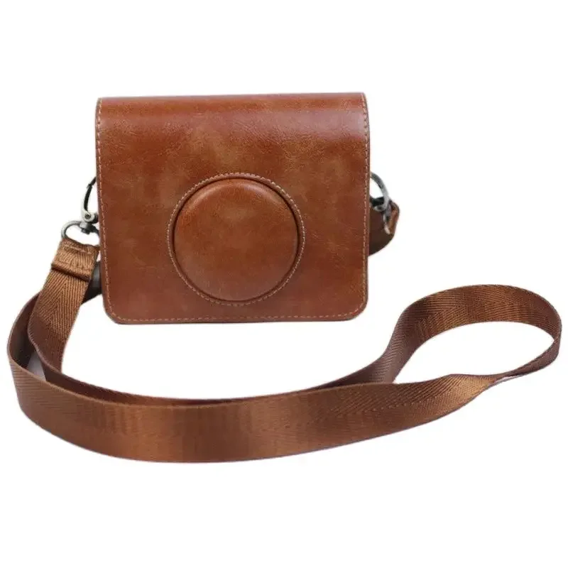 High Quality PU Leather Case Cover Portable camera bag for FUJIFILM FUJI instax mini evo with shoulder strap clean pen