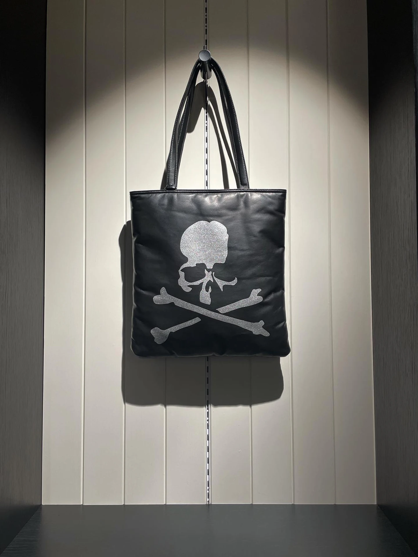 

Mastermind Skull Print Glitter Tote Bag Top Layer f Tanned Cowhide Leather k Trendy MMJ oulder Bag ex Casual