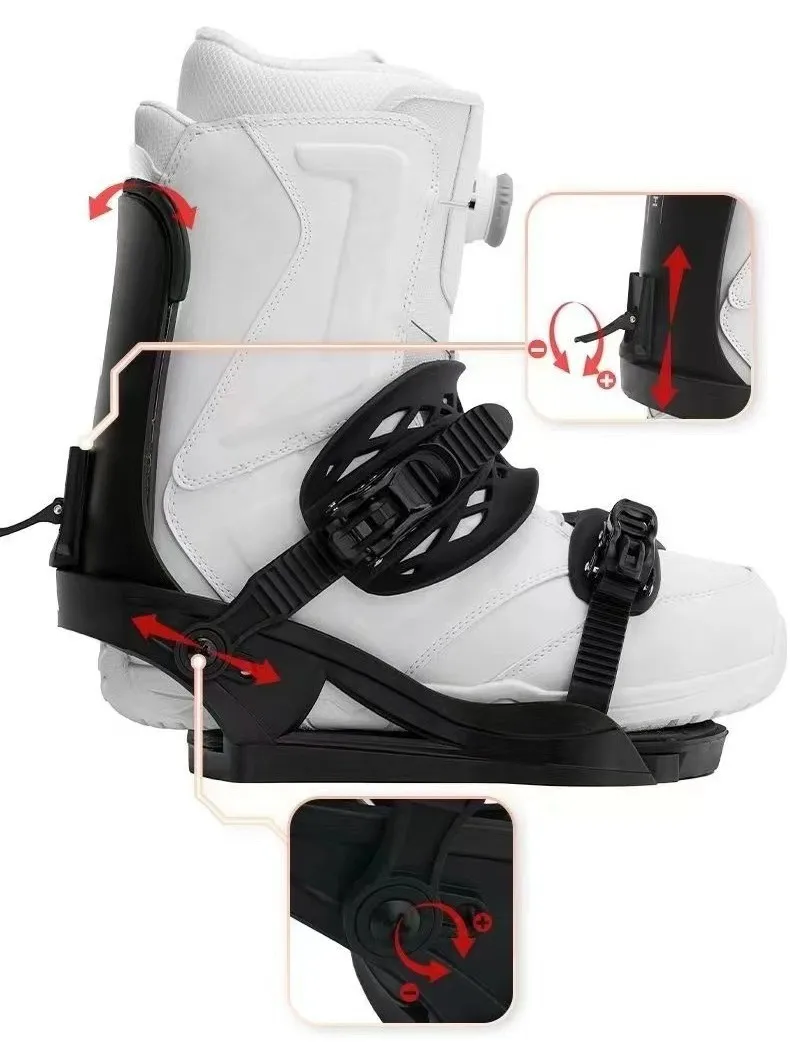 Raccoglitori da snowboard per uomo e donna per tutti i terreni Raccoglitori fissi tradizionali a cinghia per snowboard Freestyle