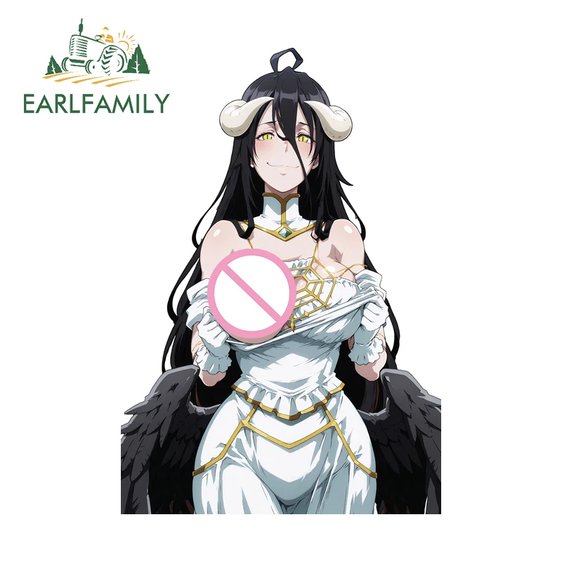 

EARLFAMILY Albedo Sexy Car Stickers Funny Creative Fashion Motorcycle Helmet Decals Simple Scratch-Proof PVC Racing Drifting