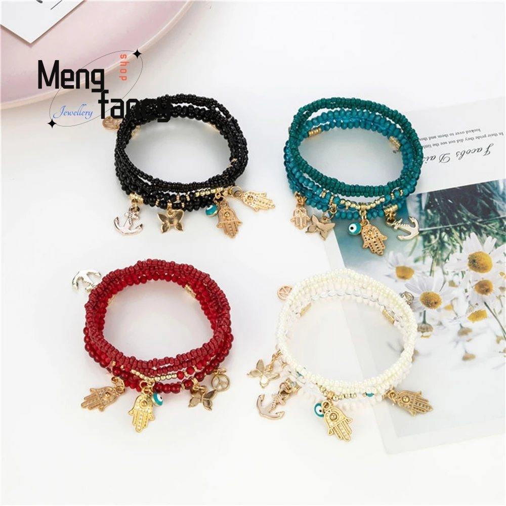

Bohemian Fashion Jewelry, Beaded Multi-Layer Bracelets, European And American Personalized Ethnic Style Bracelets And Bands