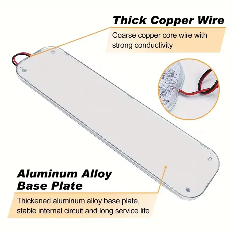 2PCS Car Interior Light 12V 24V RVs Reading Light Strip High Bright LED Car Interior Light For Camper Bus Boat Truck Roof Light