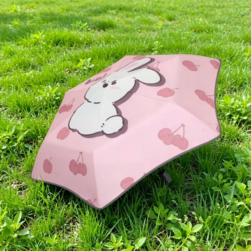 Kids Safety Umbrella Auto Open Close Rounded Corners Reflective Lightweight UV Protection Foldable School Daily Use 아동 우산