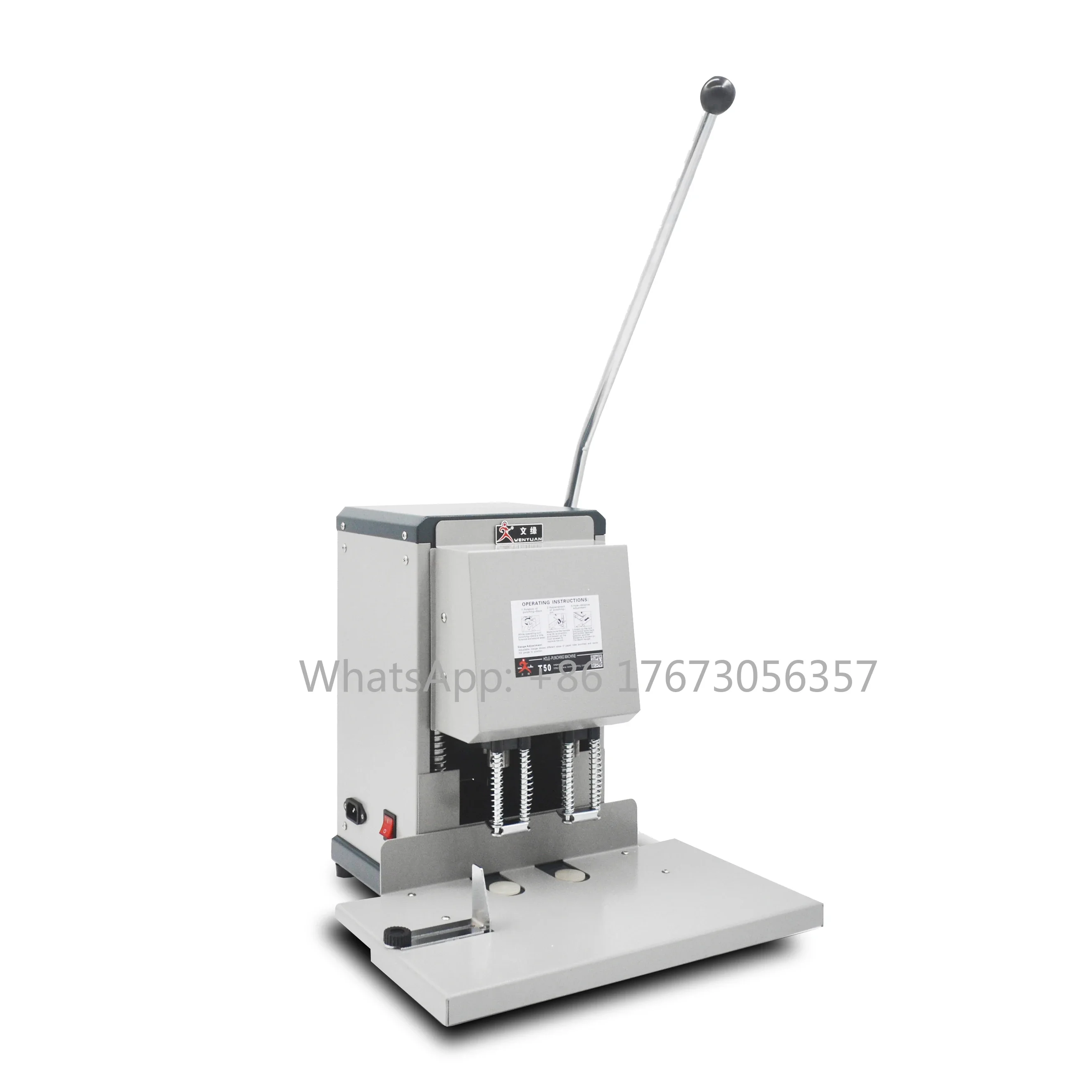 Uving T50 Electric Hole Punch 2 Spindle Paper Drill 2 Hole Paper Puncher Paper Drilling Machine