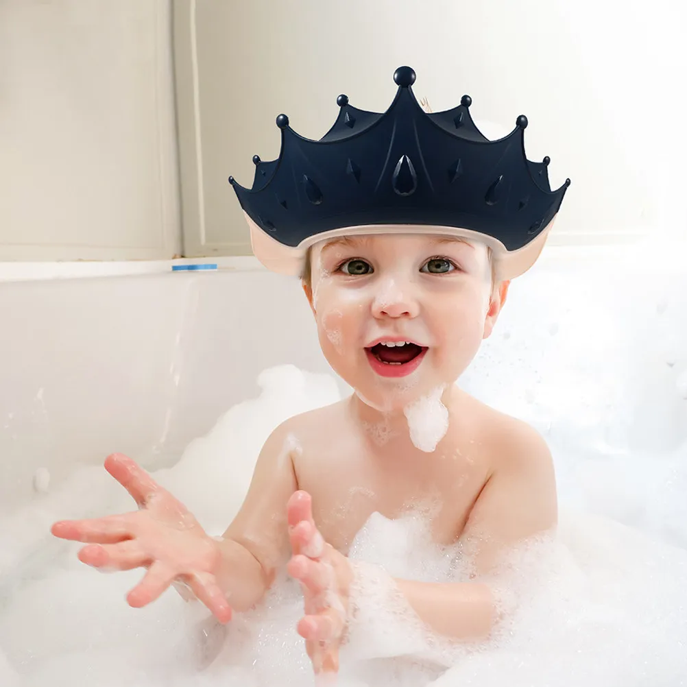 

2Pcs Waterproof Baby Shower Caps Tpe Material Toddler Bath Visor Hat Protect Eyes Ears Shampoo Haircut Shower Hat for Kids