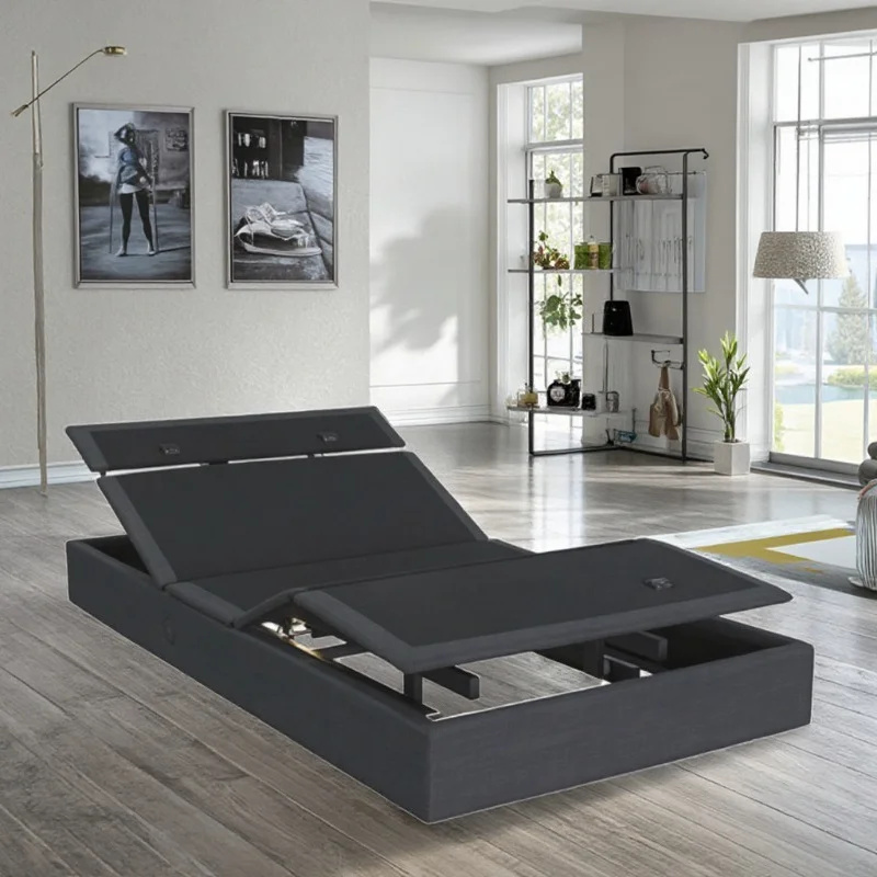 

Modern Bedroom Furniture Single Dormitory Bed, Aojin Motor Metal Frame Adjustable Bed With Mattress