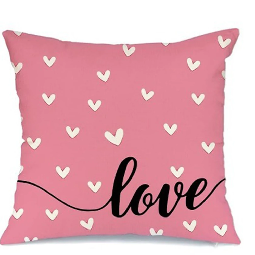 Valentinstag Dekoration Kissenbezug Geschenk süße romantische Home Raumdekoration I LOVE YOU Muster Design Sofakissenbezug