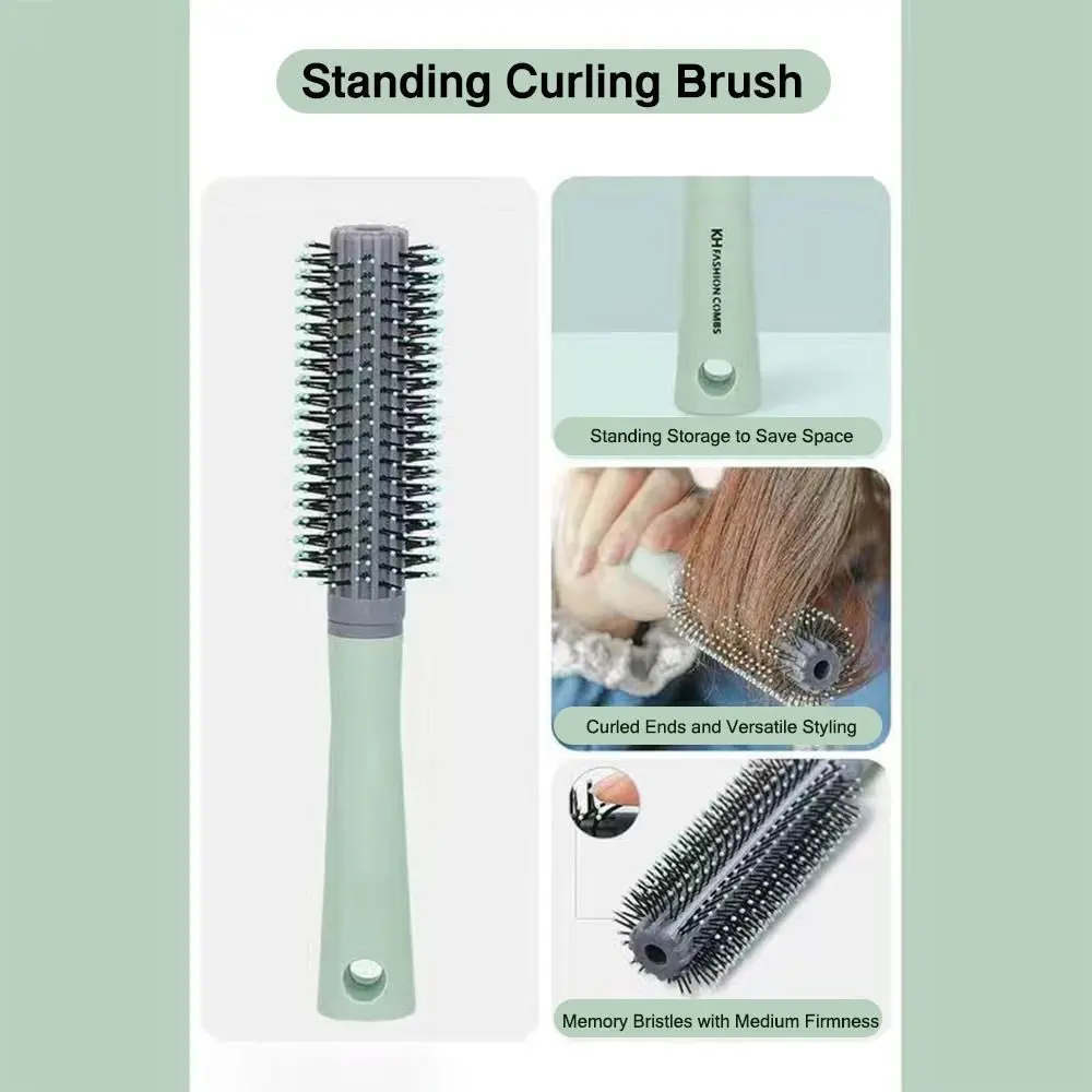 

Fashion Vented Curved Hair Brushes Faster Blow Drying Large Curved Curling Comb Wet & Dry Detangling Cushion Brush for Women