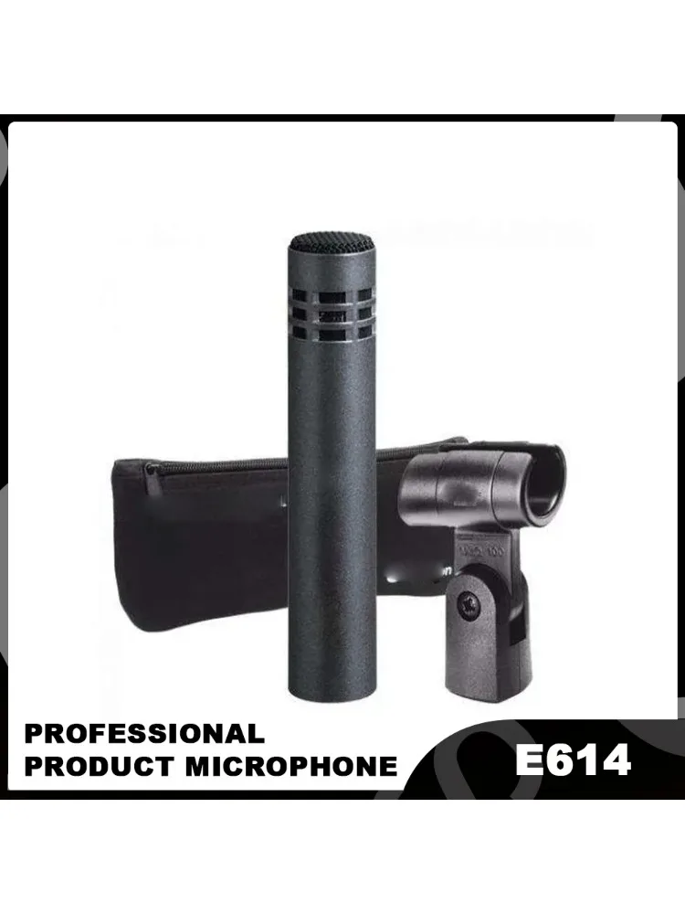 E614 Condenser Instrument Microphone  With Clamp Mount Cardioid Mic for Sennheiser E614 Drum Microphone