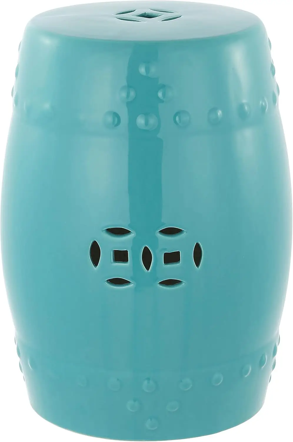 

Modern Ceramic Garden Stool in Light Aqua, Elegant Home Decor for Patio or Indoor Use