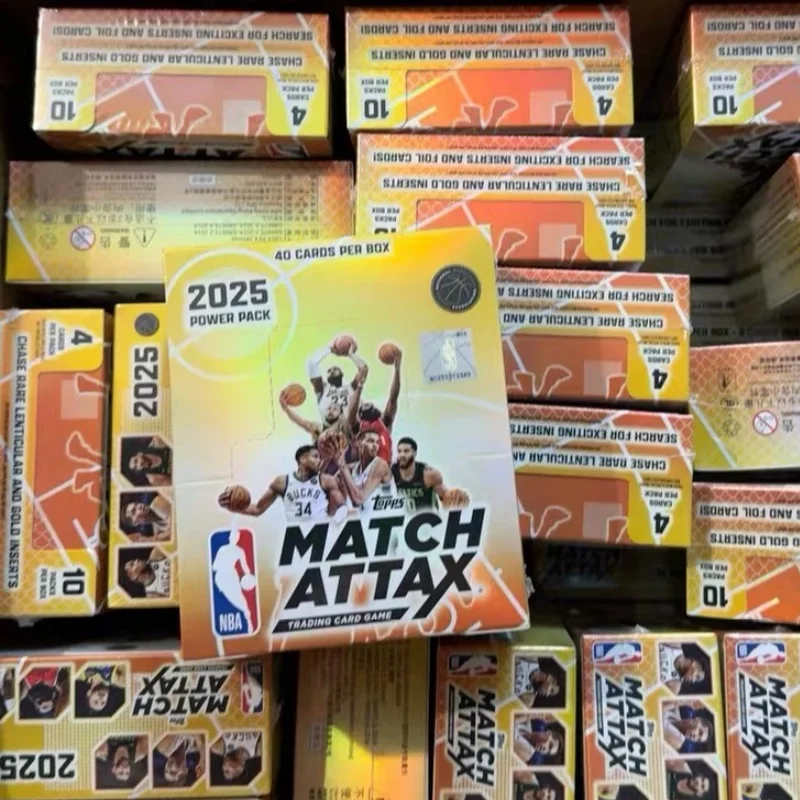 متوفر في المخزون الأصلي Kayou Topps Nba Star Card 2025 Nba Match Attax Card كرة السلة مباراة بطاقة لعبة Tcg جمع بطاقة حزمة الطاقة