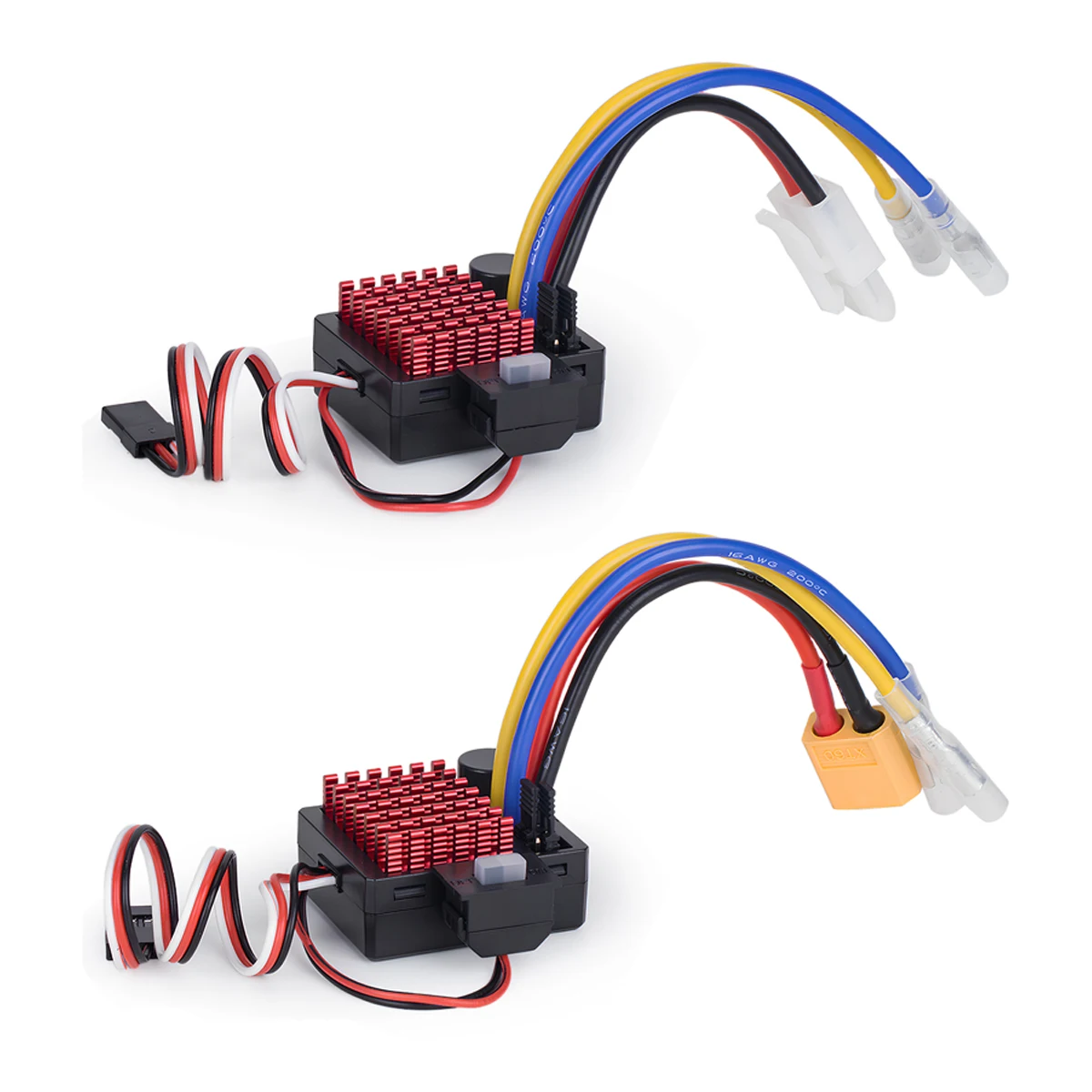 SCX10 TRX4 1/10 Wasserdichter 60A Bürsten-ESC – Drehzahlregler für RC Car Truck Boat CC01 TF2 D90 MST CFX