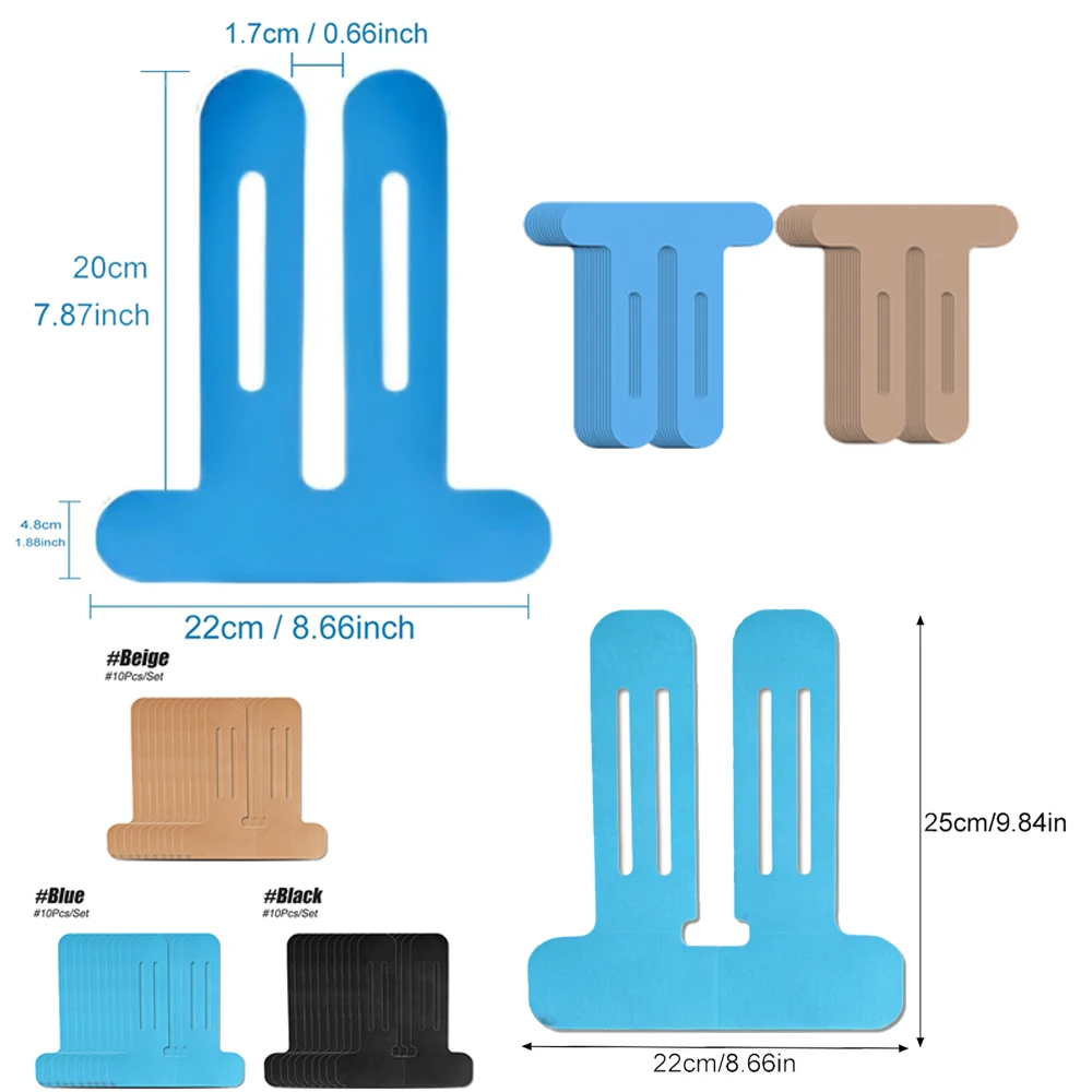Precut Kinesiology Tape for Knees, Upgraded, 10 Pcs,Knee Support & Stability, Elastic, Breathable,Latex-Free Tape,Athletic Tape