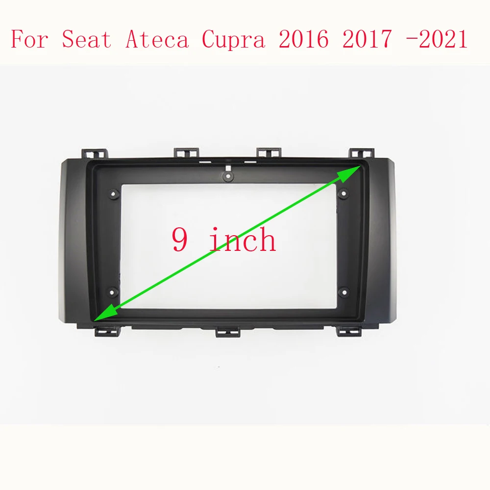 Car Radio Fascias Frame For Seat Ateca Cupra 2016-2022 9 inch Stereo Panel Wiring Harness Power Cable Adapter Canbus Mount Kit