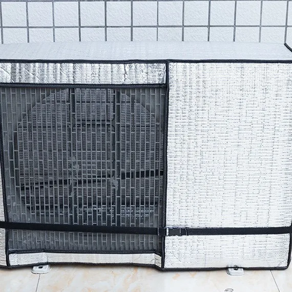 Air Conditioning Outdoor Unit Dust Cover Gree Midea Mitsubishi Waterproof Sun Proof Heat-insulating Aluminum Film Cover