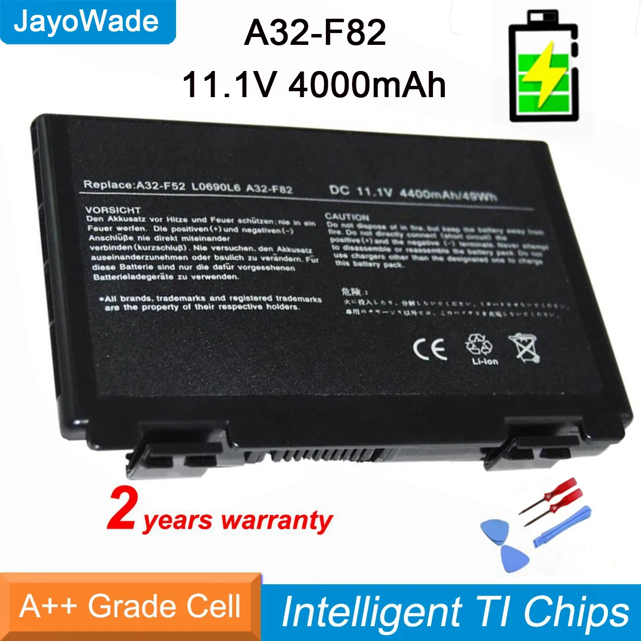 High Quality A32-F82 Battery For ASUS A32-F52 F52 K40A K50IJ K50 K51 K50AB k40IN K50ID K50IJ K40K50IN K60 K61 K70 K70AB A32 F82