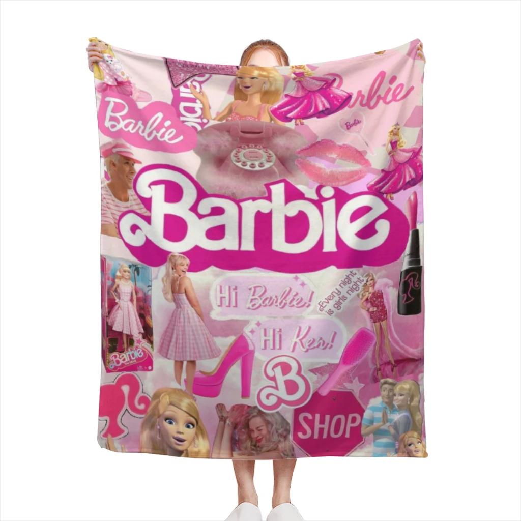 Fluffy Baby Blanket Barbie Sofa Camp Nap Bedspread Cozy Flannel Blanket Bedroom Decor