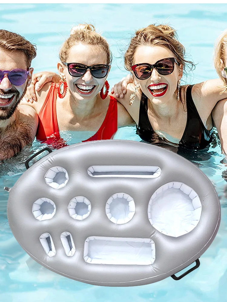 Nadmuchiwany uchwyt na napoje do basenu, wielofunkcyjny cooler na piwo i napoje, podstawka na napoje z PVC, nadmuchiwane podstawki pod kubki do basenów i jacuzzi.