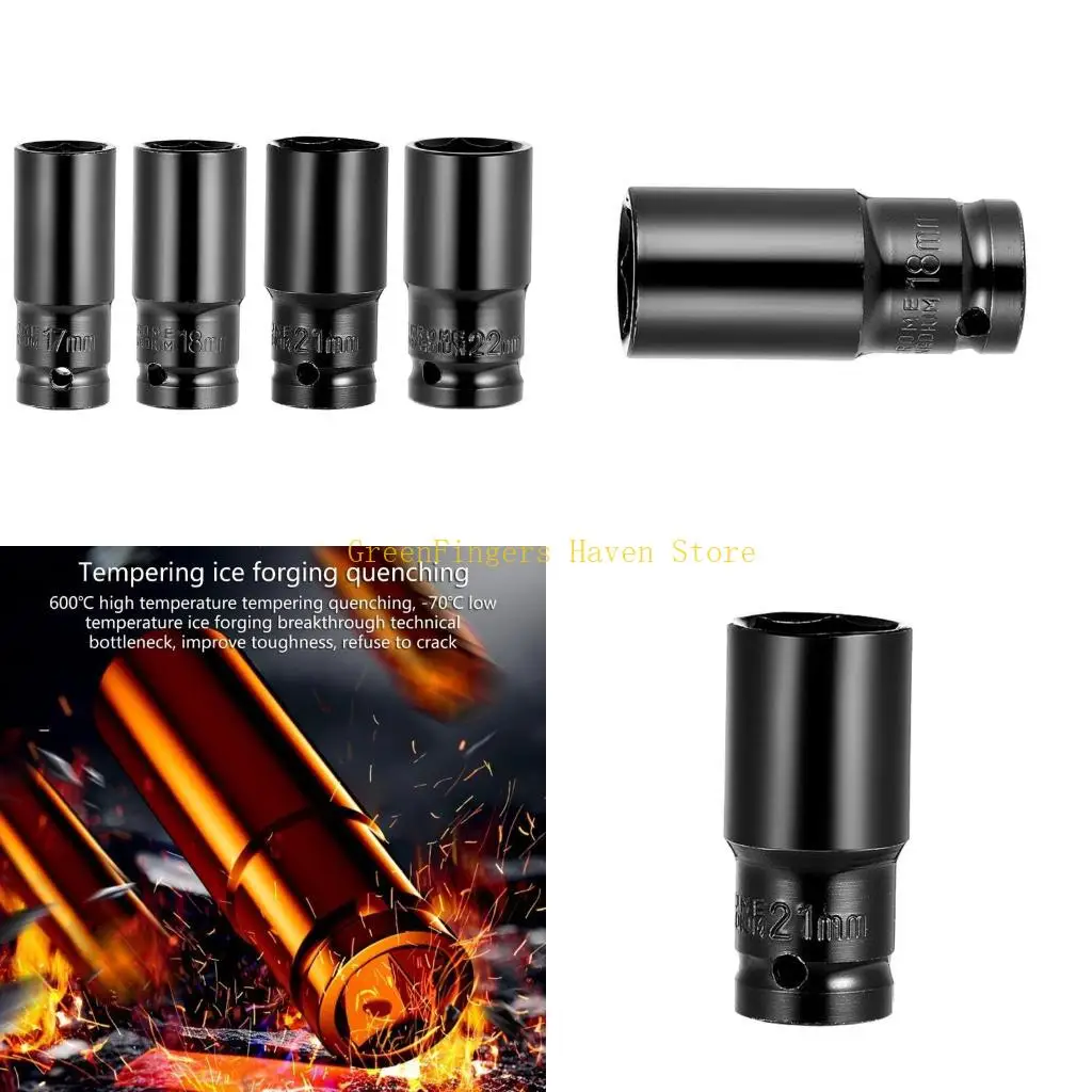 

F68D Strong Steel Drive Deep Impact Socket for DIY Project Corrosion-Resistant