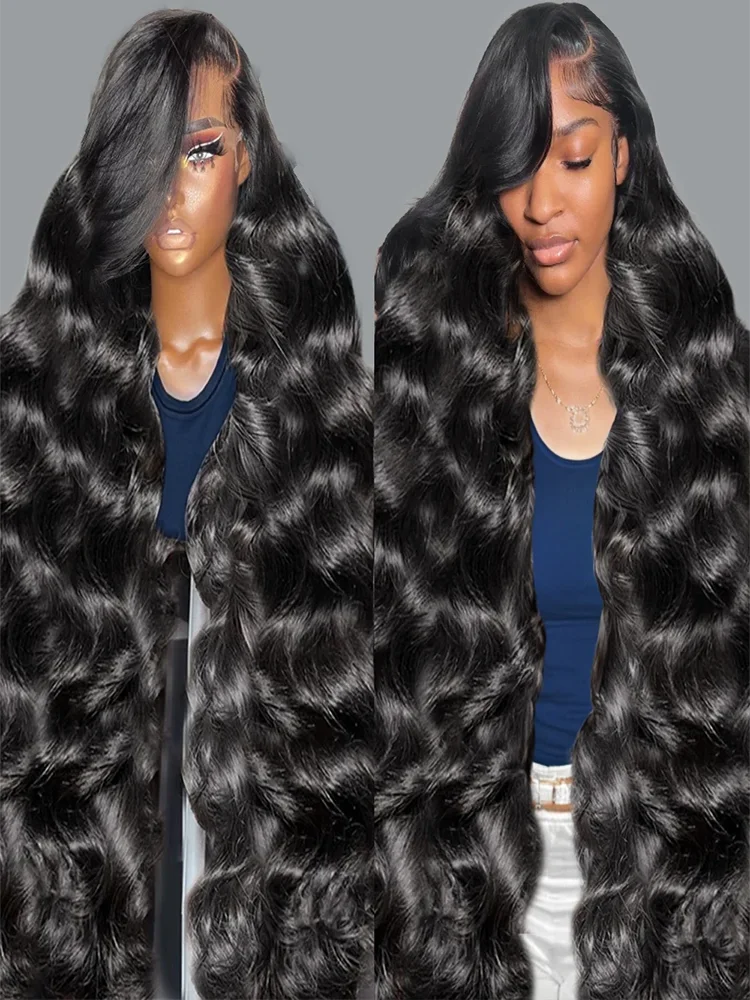 250% Body Wave 13x6 HD Transparent Lace Frontal Wigs 13x4 HD Human Hair Wigs Pre Plucked With Baby Hair Soft Brazilian For Women