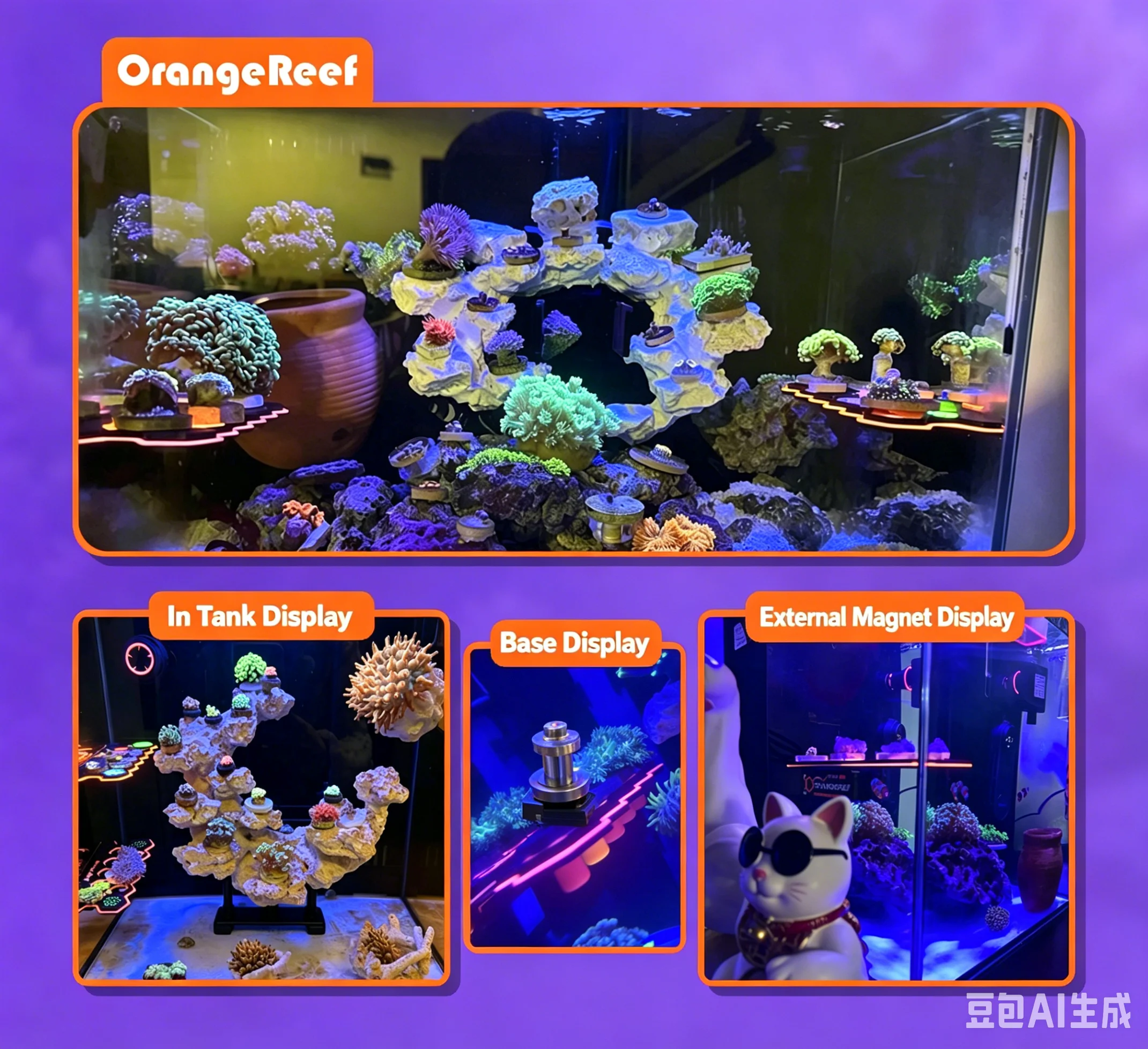 Ayarlanabilir Işıltılı Manyeti - Aquarium Marine Rock incelemesi ve fiyatı