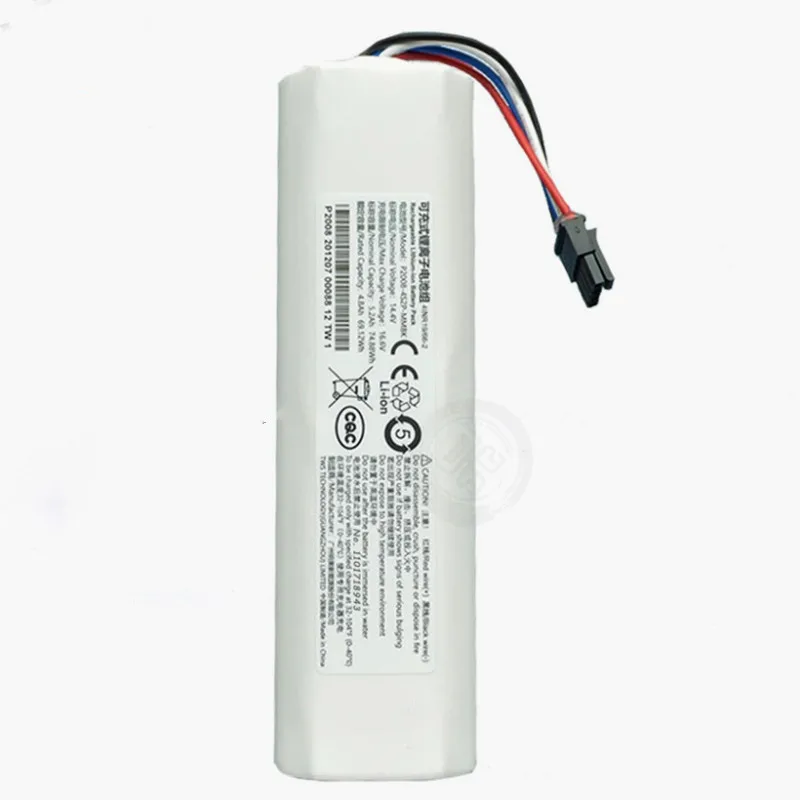 Original Battery for XIAOMI Robot Vacuum Mop Cleaner XiaoMi B101CN 5200mAh Lithium-ion Battery Pack 4INR19/66-2