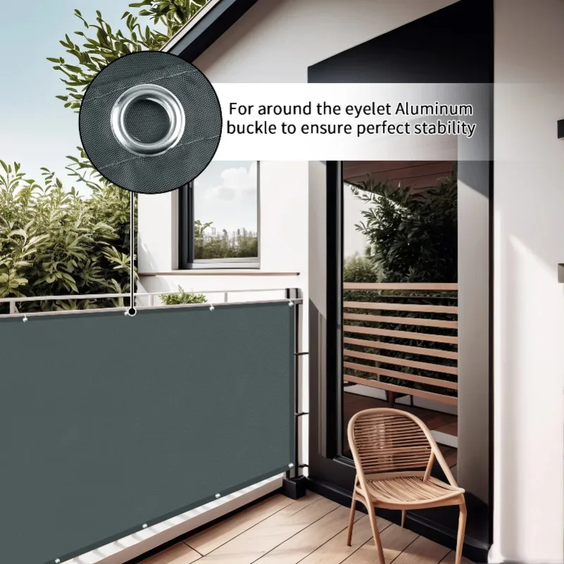 شرفة شاشة الخصوصية مقاوم للماء غطاء سياج الفناء حديقة ظلة الشراع المأوى الأشعة فوق البنفسجية حماية في الهواء الطلق سطح الشرفة غطاء القماش #2