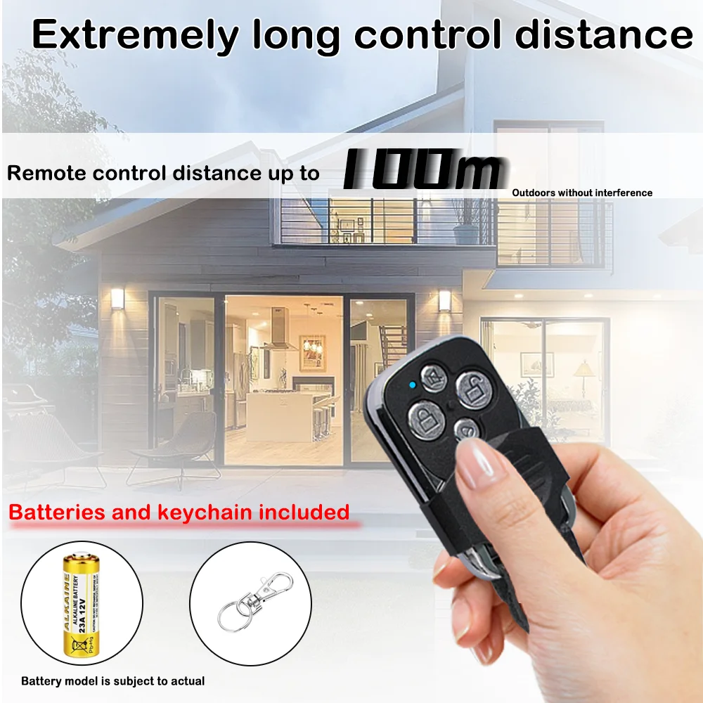 2024 new hot sale four button copy 433mhz radio garage door remote control