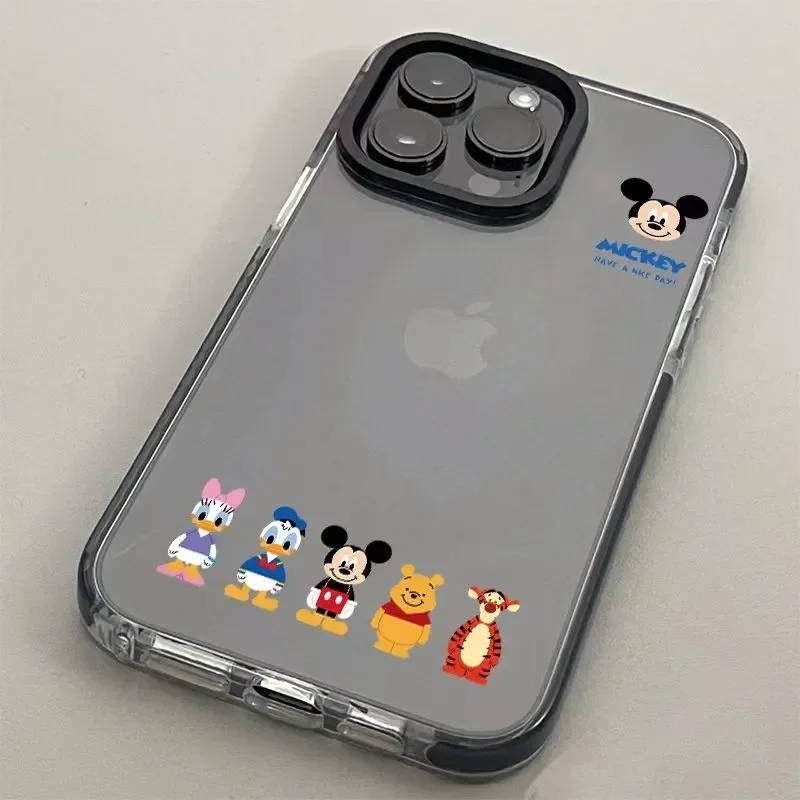 New Disney Mickey Minnie Mouse Donald Duck Friend Phone Case For iPhone 16 12 13 11 15 Pro Max XR XS MAX 7 8 PLUS Cartoon Cover