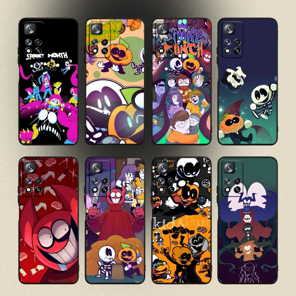 

S-SpookyS M-MonthS Phone Case For Samsung Galaxy A20,A21s,A22,A31,A32,A52,A53,A72,73,A80,A91 Soft Black Cover
