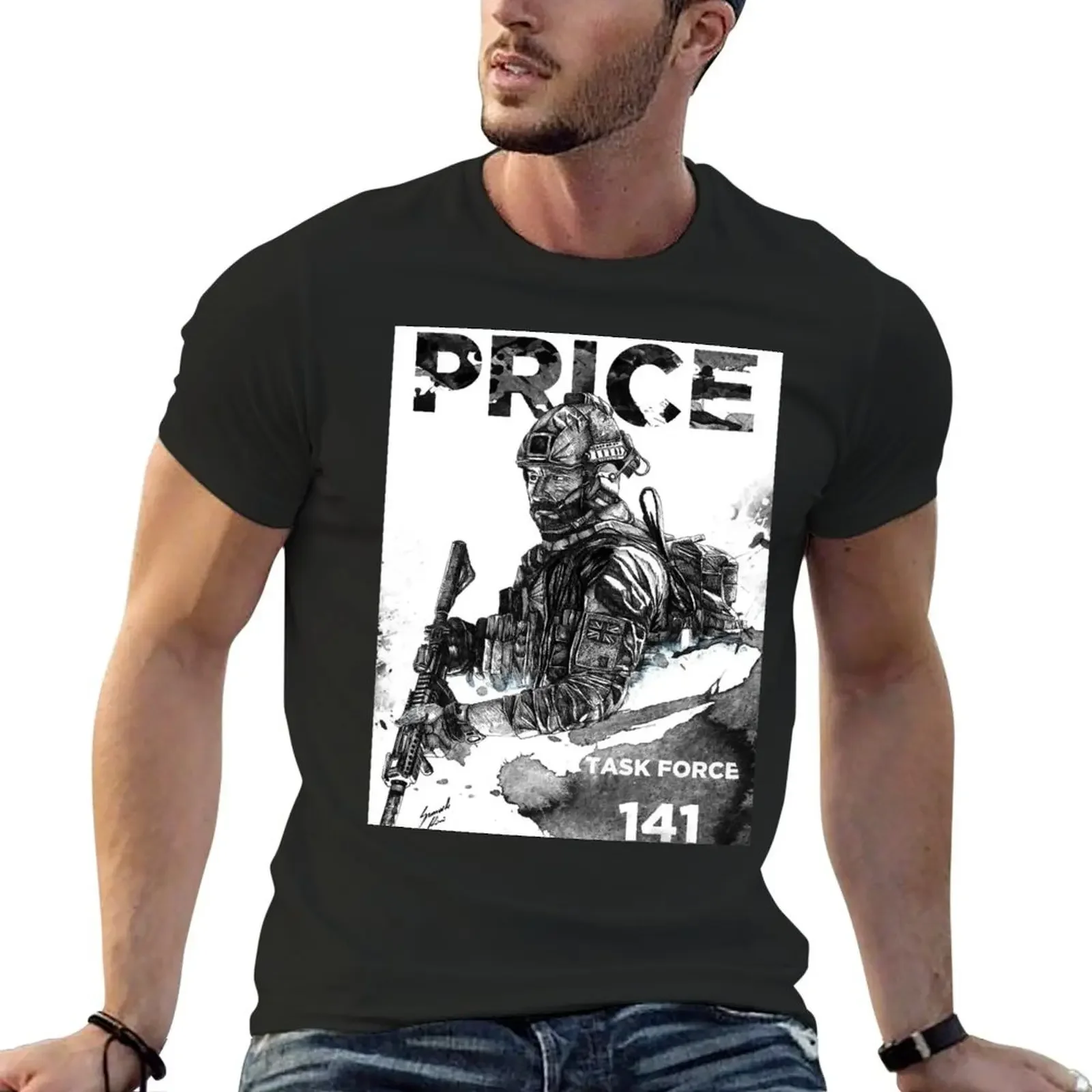 Price Ink Art T-Shirt summer top animal prinfor boys Aesthetic clothing summer tops shirts men