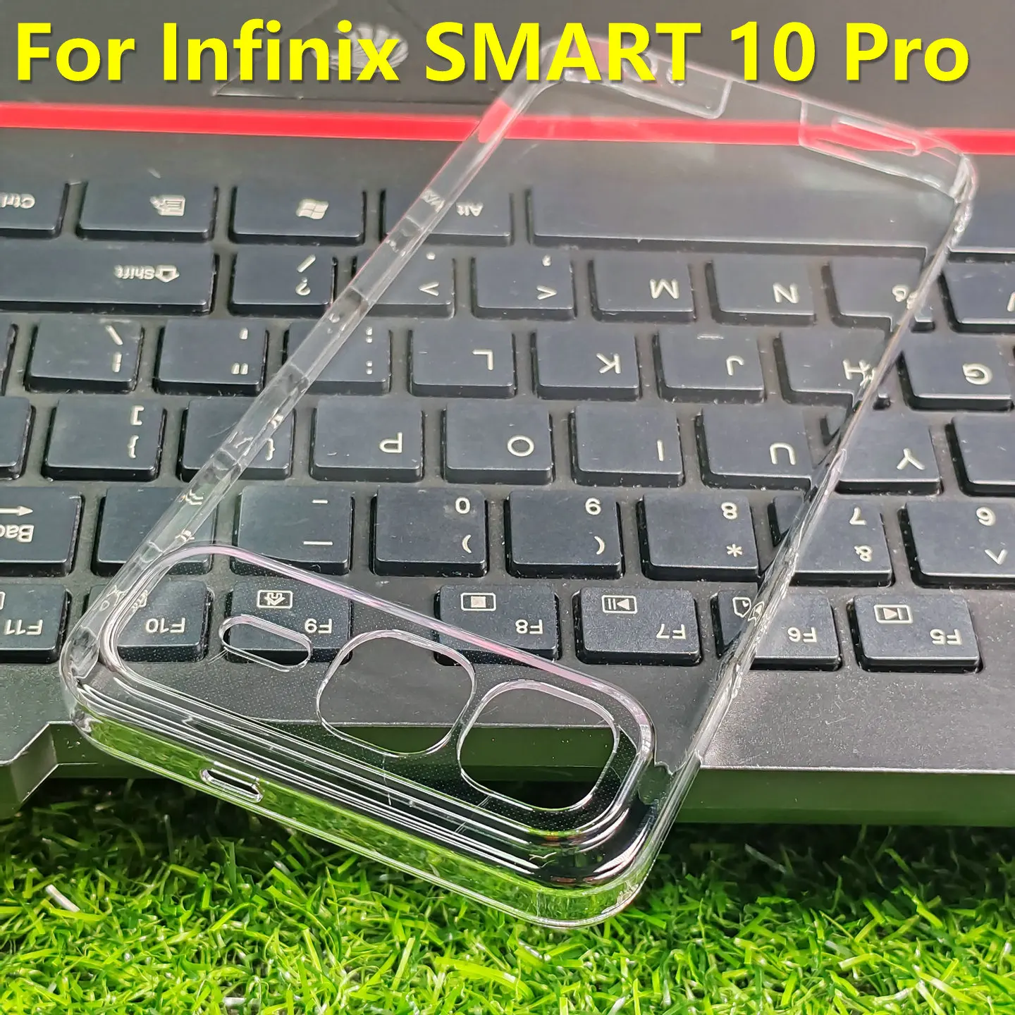 Infinix Smart 8、10 Pro、Hot 60 Pro用ケース、クリスタルハードPCフルカバー、クリアカメラ保護バックシェル