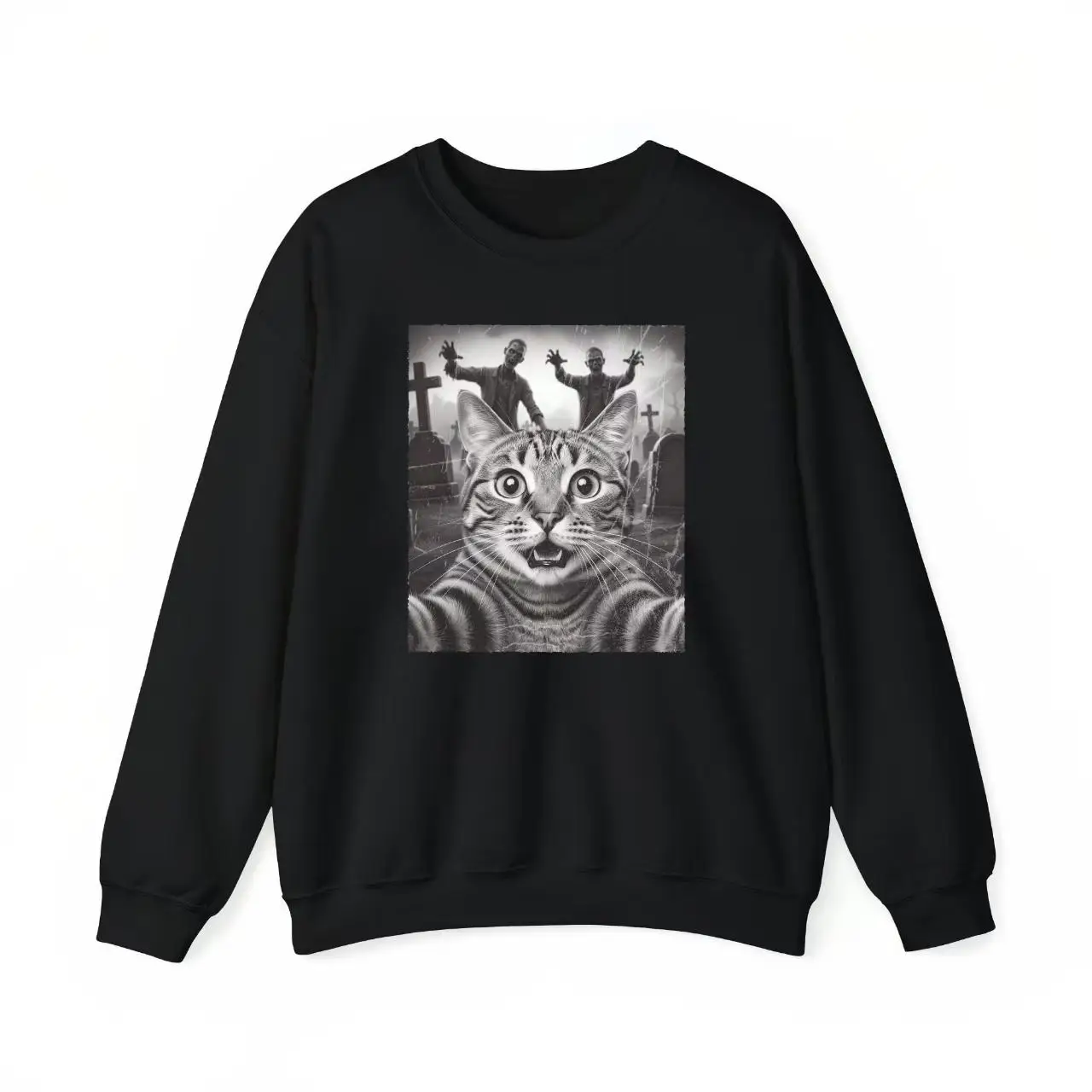 

"Funny Cat Selfie Hoodie Women Casual Sweatshirt Halloween Graphic Tee Ghost Pumpkin Graphic Top Spooky Season Gift"