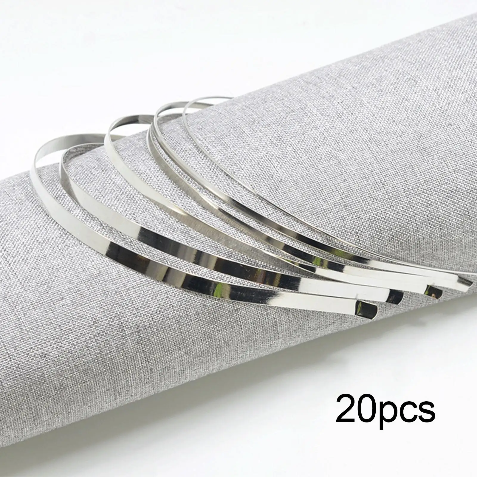 20x Hair Band Durable Ladies Iron Wire Frame Blank Hair Hoop Smooth Metal Headband for Cosplay Craft DIY Gift