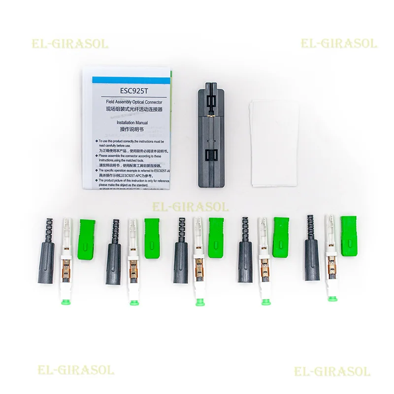 Imagem -06 - Conector Rápido de Fibra Óptica Unikit Novo Modelo Esc925t sc Apc sc Upc 46x9x8 mm