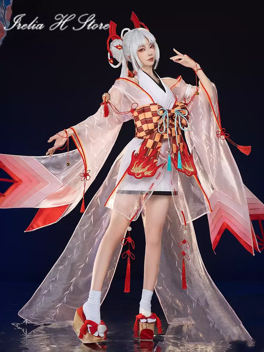 Pre sale Irelia H Onmyoji SSR Shiranui Diver Ali Kimono Cosplay Costume Halloween party dress female