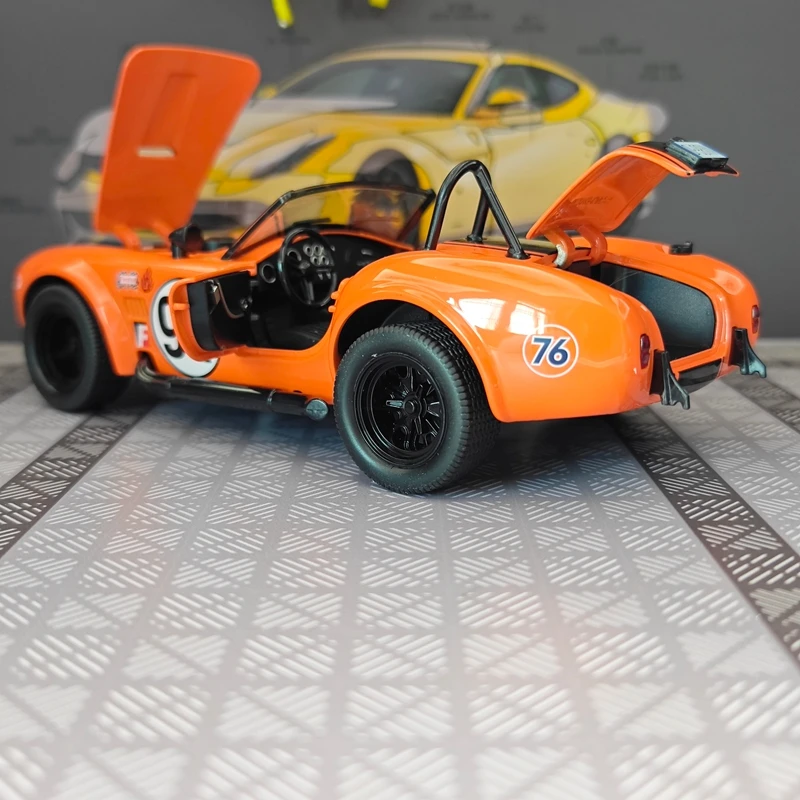 1:22 simulation Ford Cobra convertible sports car alloy model car ornament collection, doors and engine hood, trunk can be opene - view 5