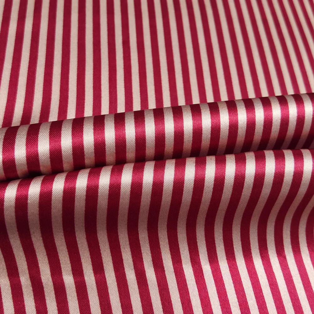 Satin-Stoff 58 Zoll Breit | 2 Meter | 5 Meter | Gestreiftes Material Futterstoff Seidiger Satin Großhandel – Detail 15