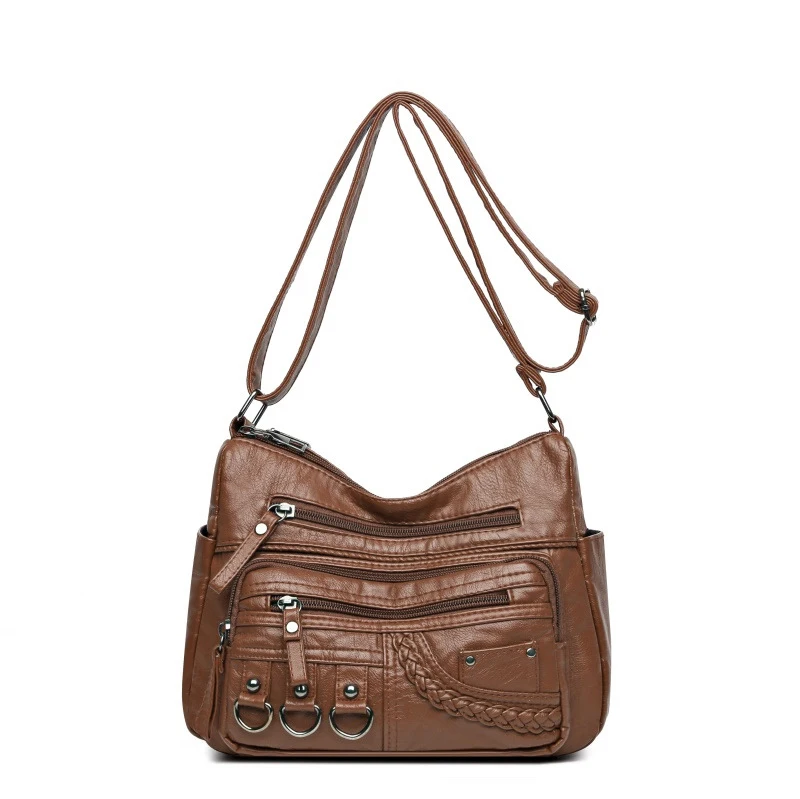 Vintage Pu Leder Luxus Geldbörsen und Handtaschen Hochwertige Damen Tasche Design Multi-Pocket Damen Umhängetaschen – Detail 14