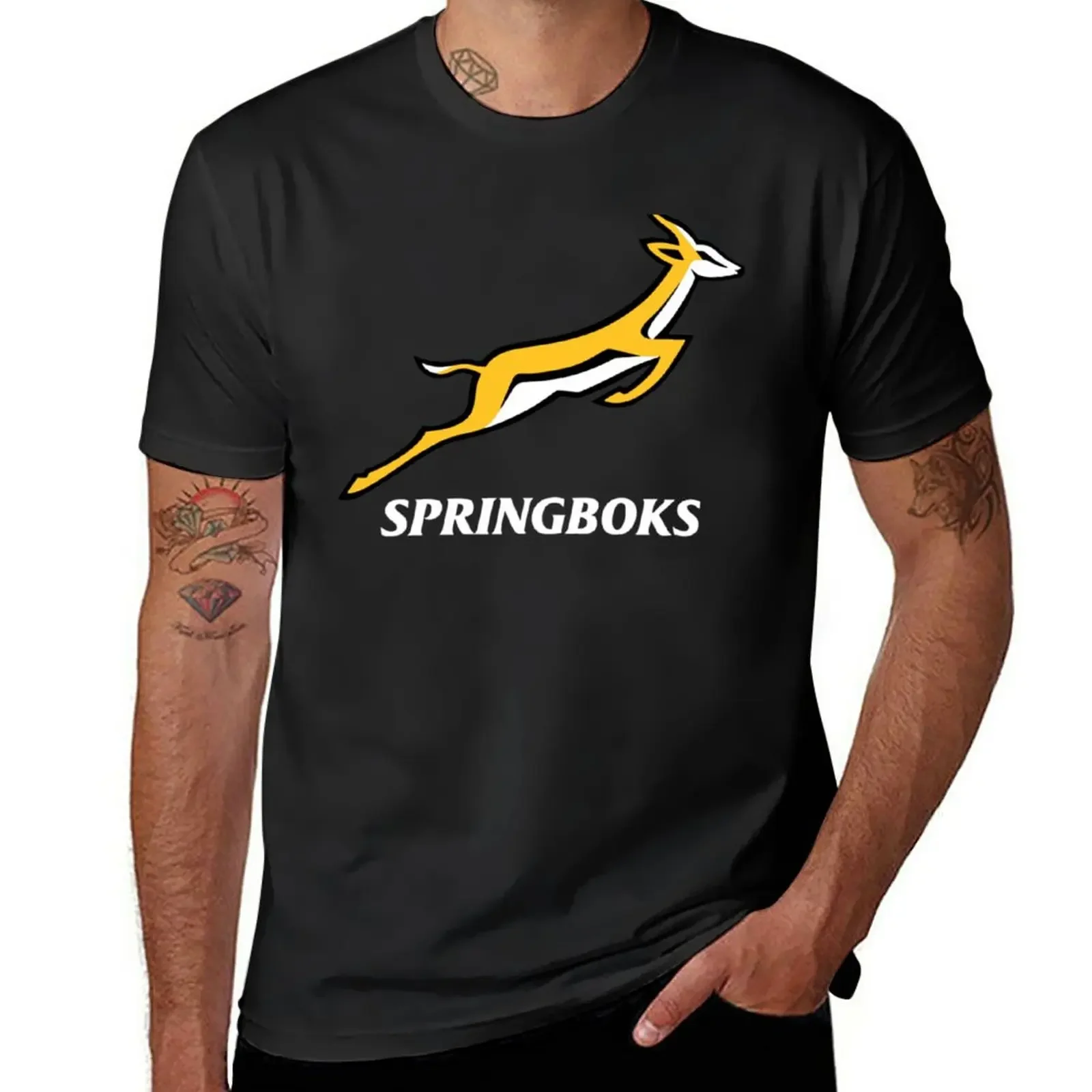 

New BEST SELLER - South Africa National Rugby Merchandise T-Shirt customs design your own cute clothes black t-shirts for men