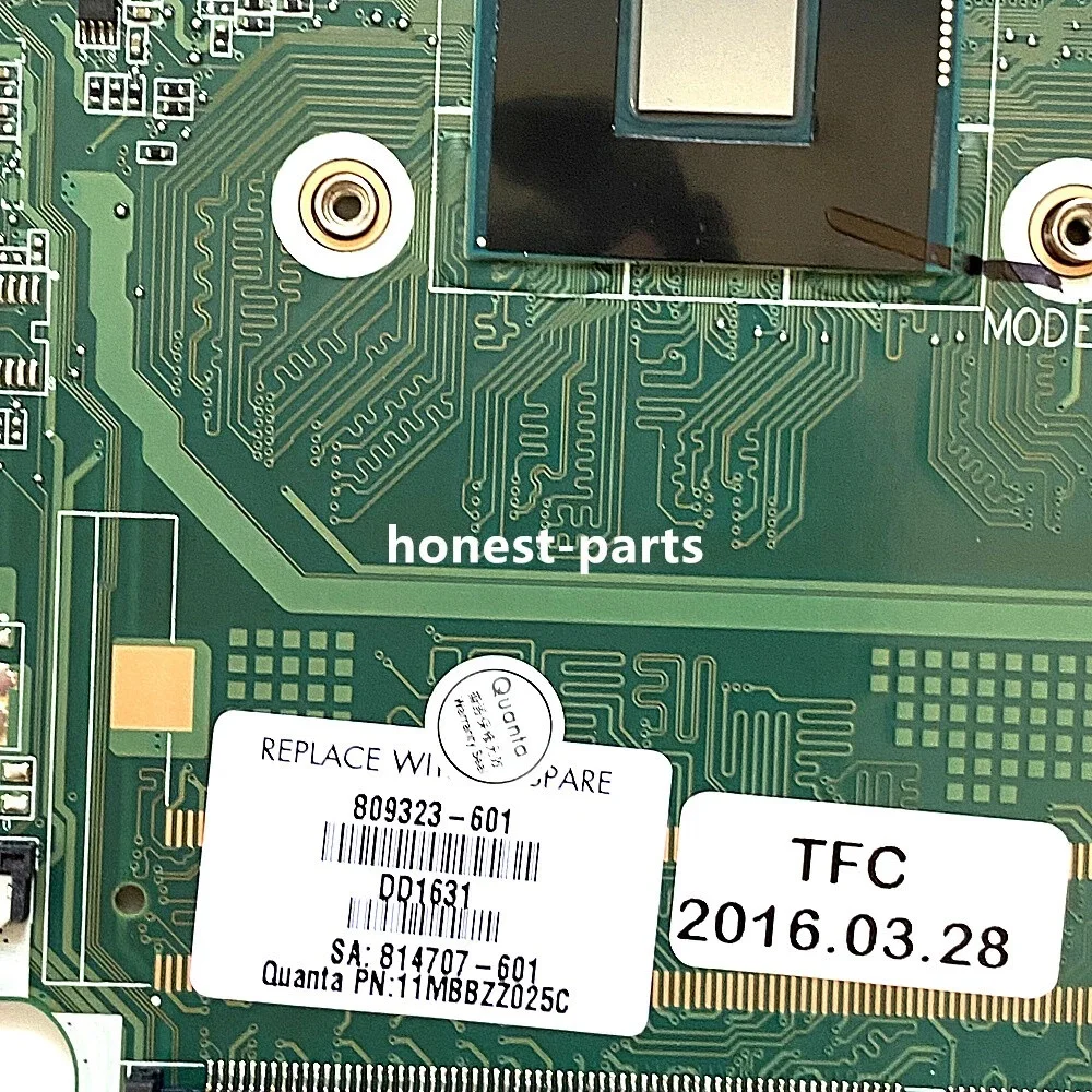 100% novo para placa-mãe hp pavilion 17-g com cpu n3700 809323-601 dax13amb6e0 funcionando bem