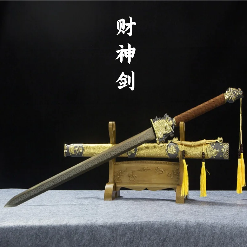 Longquan City Sword Han Sword High Manganese Steel Long Sword Collection Tang Sword Home Decor Cold Weapon