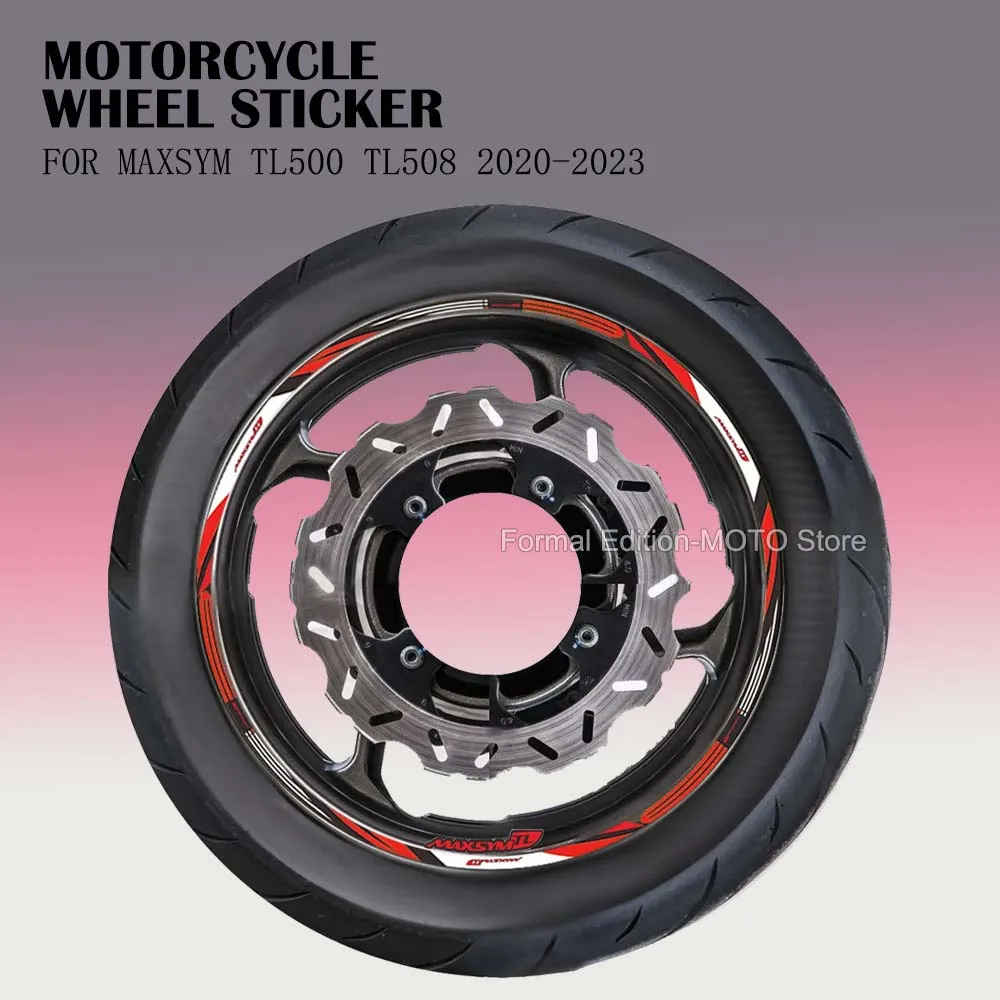 

For Maxsym TL500 TL508 2020-2023 Motorcycle Wheel Sticker Waterproof Fashionable Hub Decal Rim Stripe Tape