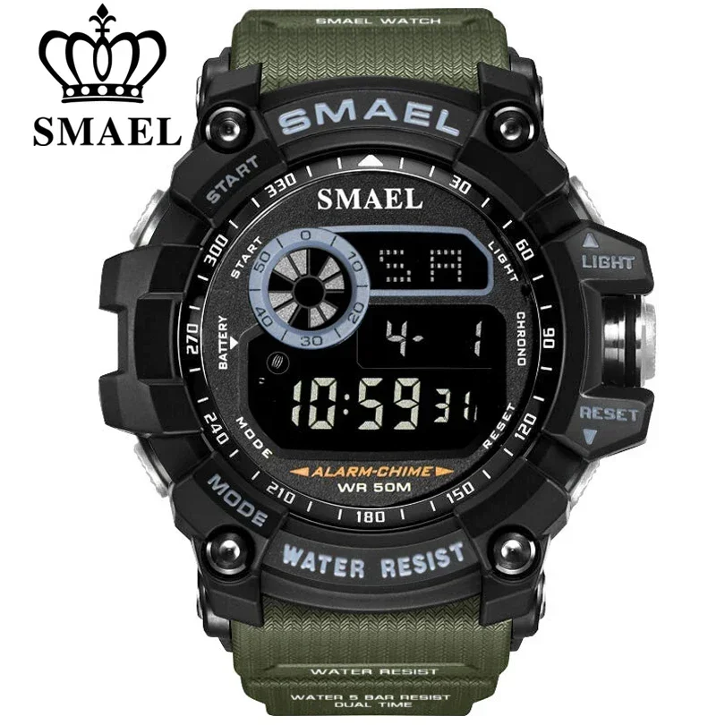 

SMAEL Outdoor Sports Watches for Men Digital Watch Men's Electronic Military Clock Male Big Dial Fashion Watch Relogio Masculino