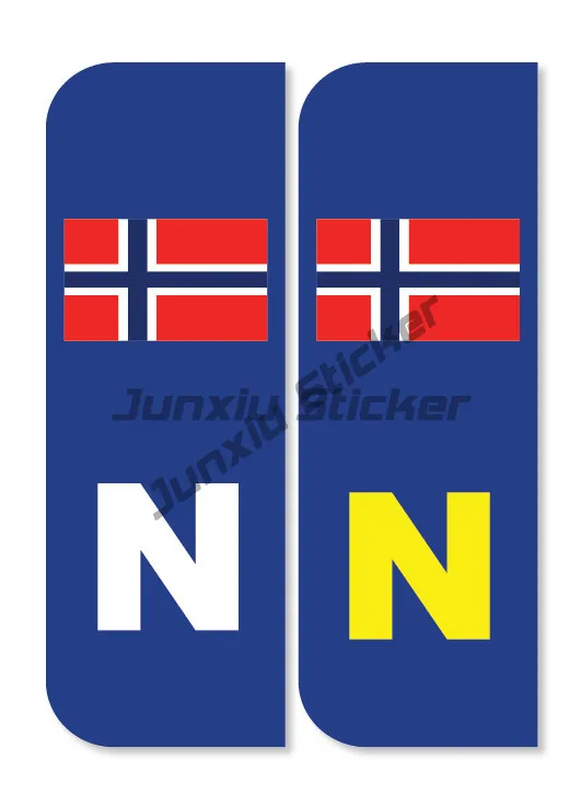 

NORWEGIAN Car Number Plate Vinyl Stickers