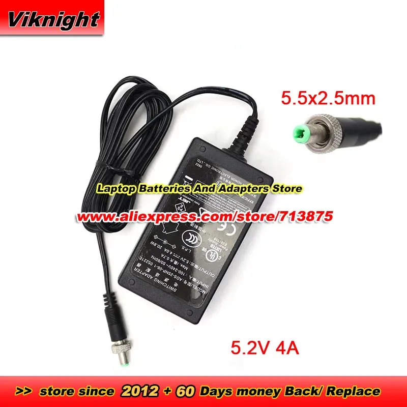 ADS-25NP-06-1 05221E AC Adapter For HOIOTO 5.2V 4A 20.8W With 5.5X2.5mm Metal Fastening Power Adapter
