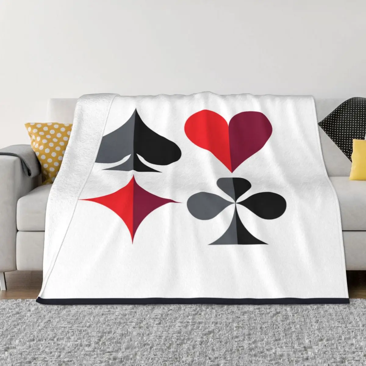 

Playing Cards Logo 7 Plush Bed Blankets Custom Blanket Personalized Throw Blanket