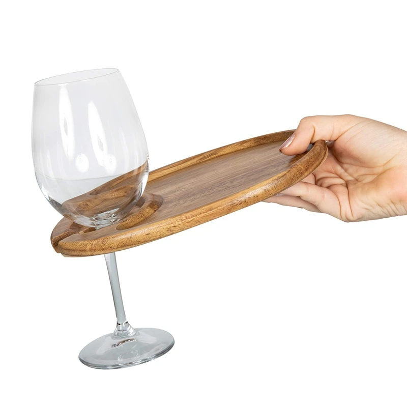 

Plates, Wooden Cocktail Plates with Holder, Charcuterie Boards for Wine and Cheese Parties, Cheese Board Serving Trays Retail