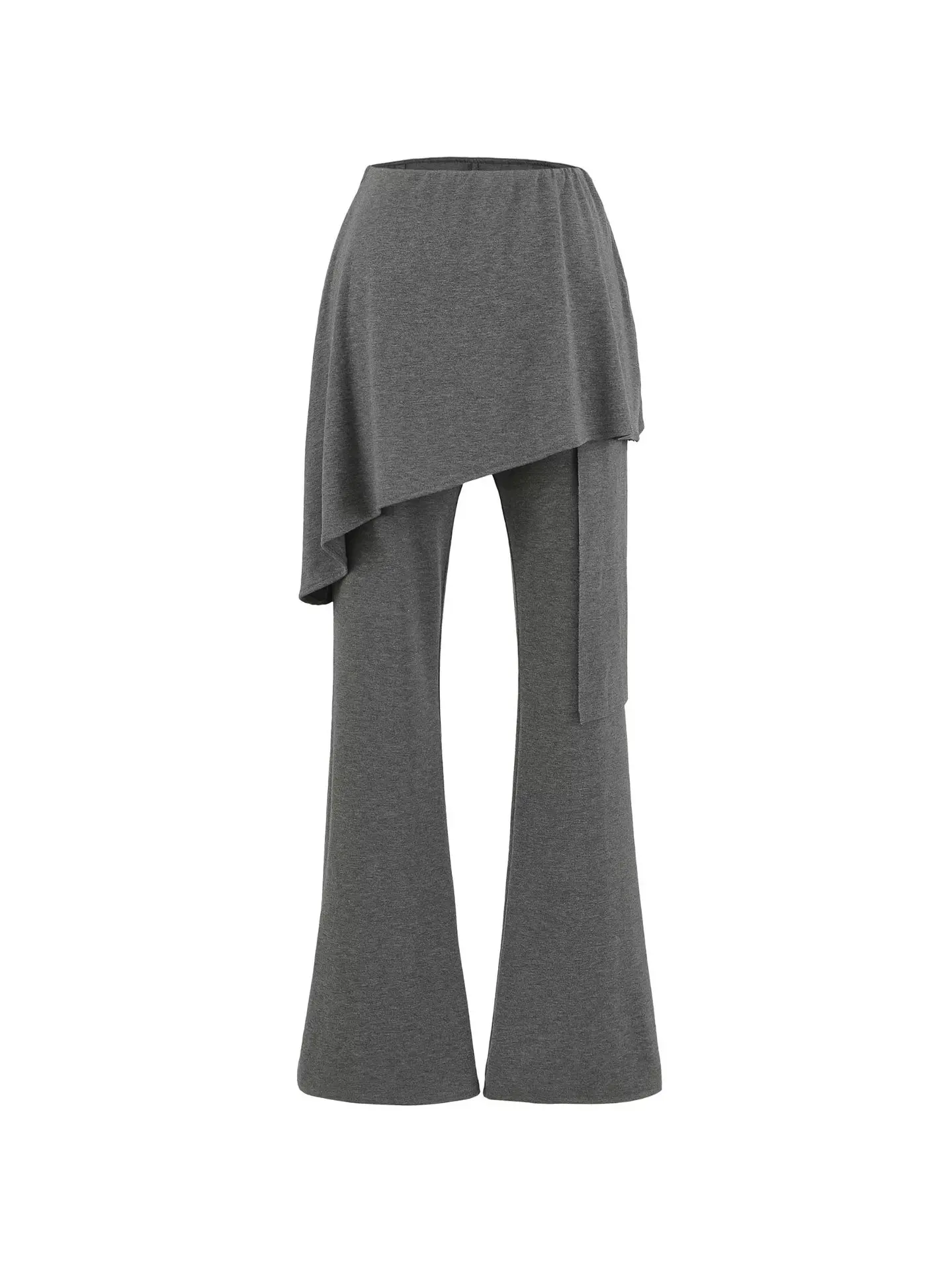 Fake Two-piece Trousers Personalized Straps Micro-pull Women's Slim-fitting and Thin Trousers